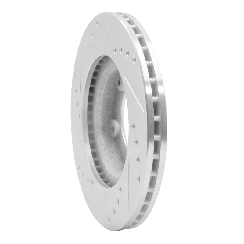 Toyota Hilux Brake Rotor (1) - Front Right - R1 Concepts - Drilled & Slotted - Silver - `89-`08